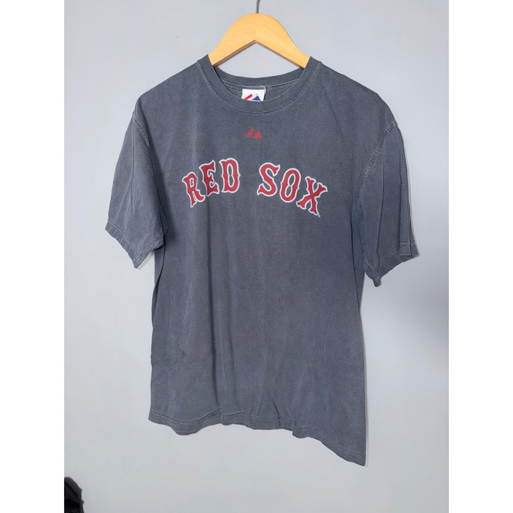 Majestic Boston Red Sox Kevin Youkilis 20 Baseball T Shirt Gray‎ Size M